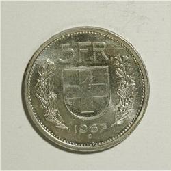 Switzerland: Confederation. Error edge 5-Francs