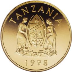 Tanzania: Gold 10,000 Shilingi 1998, Serengeti W