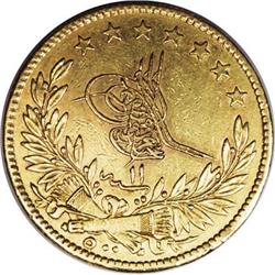 Turkey: Abdul Aziz gold 500 Piastres 1277AH Year