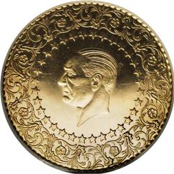 Turkey: Republic Deluxe gold 500 Piastres 1969,