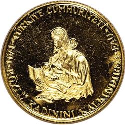 Turkey: Republic gold 1000 Lira 1979, KM932, cho