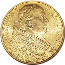 Vatican: Pius XI gold 100 Lire 1930, KM-9, Year