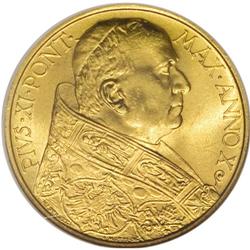 Vatican: Pius XI gold 100 Lire 1931, KM-9, Year