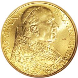 Vatican: Pius XI gold 100 Lire 1933-34, KM-19, Y