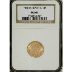 Venezuela: Republic gold 10 Bolivares 1930, KM-Y