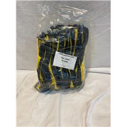 Pack of 10 size large latex work gloves