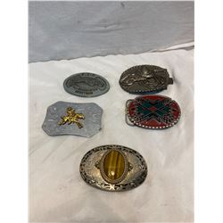 Lot of 5 belt buckles