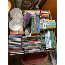 8 tracks, DVD's and cds ect