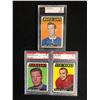 Image 1 : 1965 TOPPS GRADED HOCKEY CARD LOT (JEFFREY, SULLIVAN, SMITH)