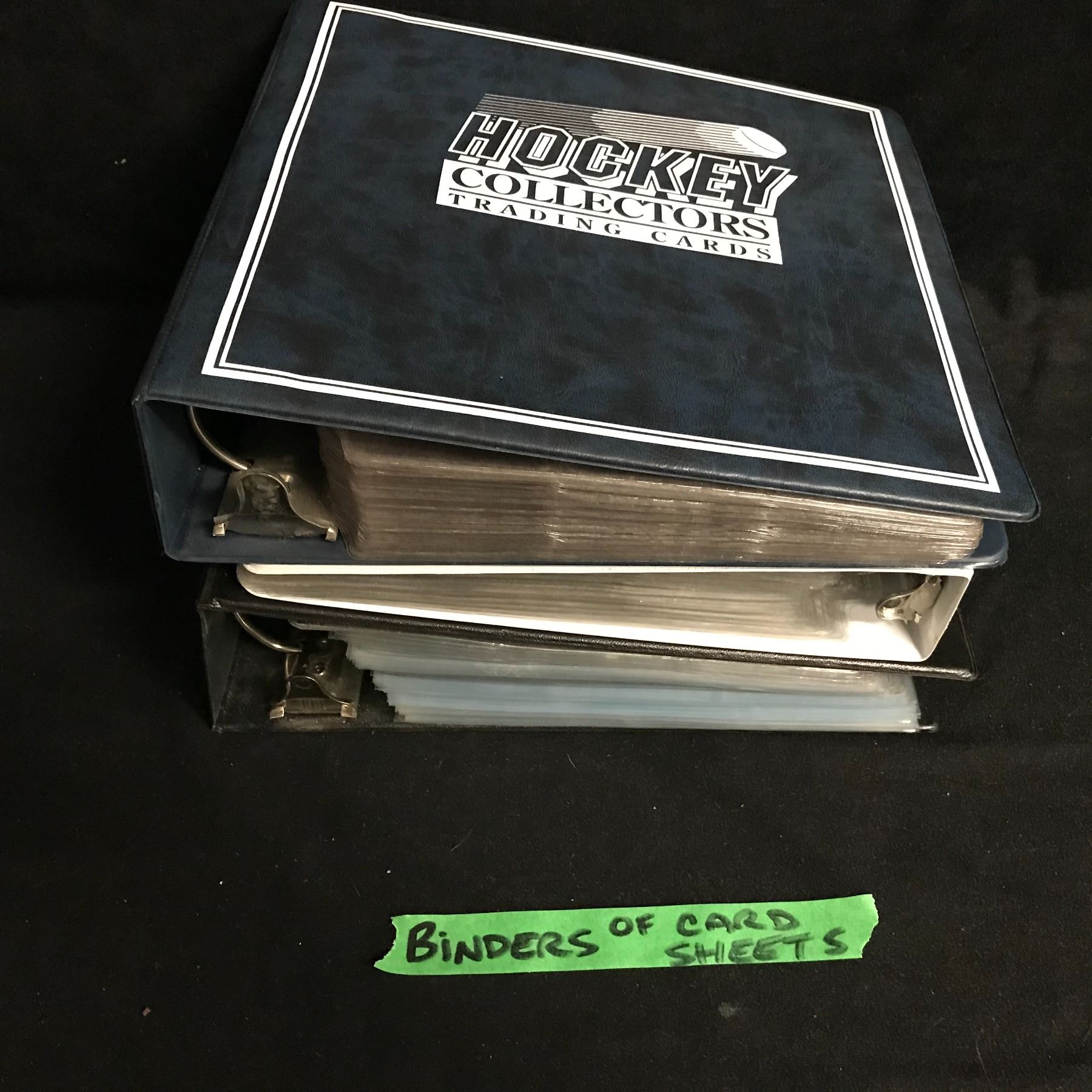 3 BINDERS WITH EMPTY CARD SLEEVES 3 BINDERS WITH EMPTY CARD SLEEVES