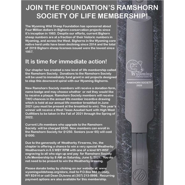 WY-WSF Ramshorn Society Membership