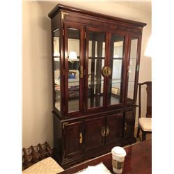 Cherry 4-Door China Cabinet