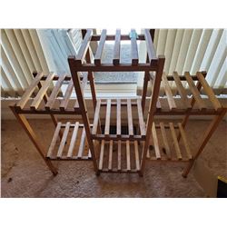 7-Shelf Plant Stand with Set of Brass Platers and Brass Watering Can