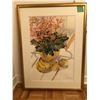 Image 1 : Kalanchoe with Bananas and Onions watercolor 14” x 21” Joanna Moore ’88 Professionally framed