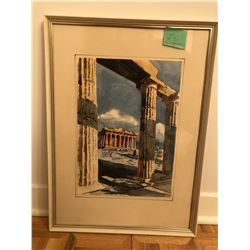 Roman Ruins Watercolour, Paris Montmartre Watercolour, Rue De La Concorde Watercolour, L' Arc De Tri