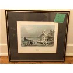 Scene on the River St. Laurence (Near Montreal), W.H. Bartlett & R. Wallis 13.5” x 11.5",