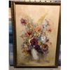 Image 1 : Large floral art, framed, artist  Schaffer