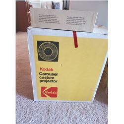 Slide Projector - Kodak Custom Slide Projector & 1 Carosale with slides of London Circa 1970's