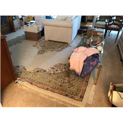 1 Rug 108"W x 140"L ( Flower Pattern)