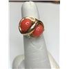 Image 1 : One Ladies Coral and Diamond Ring