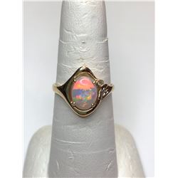 One Ladies Opal and Diamond Ring