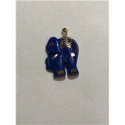 One Lapis Lazuli with Ruby Pendant & One Gold Chain