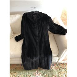 Full Length Black Mink Fur Jacket - Furs by Lister
