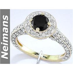 Vintage 4.50 ct Certified Peridot & Sapphire Ring 14kt