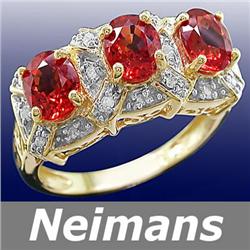 8.00 ct Emerald, Sapphire & Diamond Pendant 14k