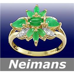 Top Gem 4.25 ct Green Tourmaline & Pink Sapphire Ring