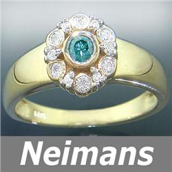 Finest 1.25 ct Certified Sapphire & VS Diamond Ring 14K