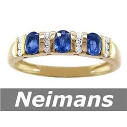 Vintage 5.75ct Certified Sapphire & VS Diamond Ring 14k