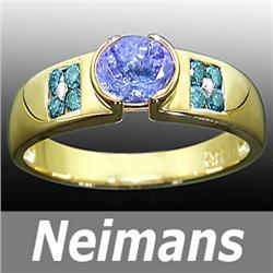 Certified 3.00 ct Sapphire & Diamond Pendant 14kt Gold