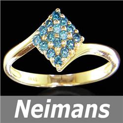 Fine Gem 8.00 ct Yellow Sapphire & VS Diamond Ring 14kt