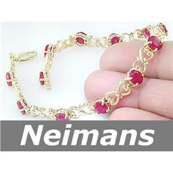 USGL Certified 9.00 ct Ruby & Diamond Stud Earrings 14k