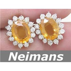 Gem Quality 7.75 ct Citrine & VS Diamond Ring 14kt USGL