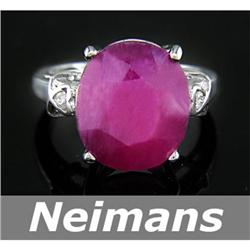 Mens 2.00 ct Certified Sapphire & VS Diamond Gents Ring