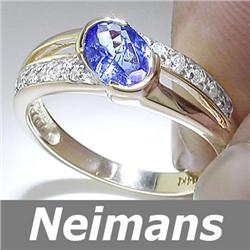 Gem 2.00 ct Certified Tanzanite & Diamond Ring 14k Gold