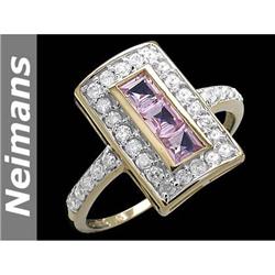 Antique Certified 4.25 ct Ruby & Diamond Ring 14kt Gold