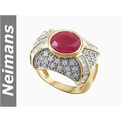 4.25 ct USGL Certified Ruby Earrings 14kt Gold