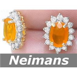 Certified 1.25 ct Black & White Diamond Stud Earrings