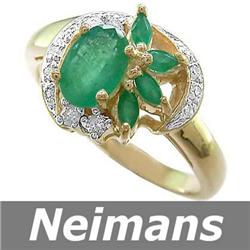 Vintage 4.00 ct Certified Emerald & Diamond Ring 14kt