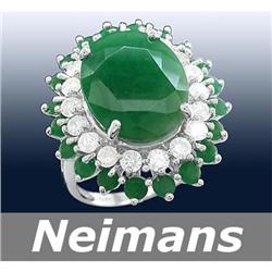 Antique 4.25 ct Certified Amethyst & Diamond Ring 14kt