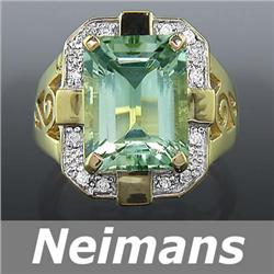 Men's 2.00 ct Yellow Sapphire & Diamond Gents Ring 14K