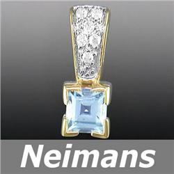 Vintage 8.25 ct Certified Citrine & Sapphire Ring 14kt