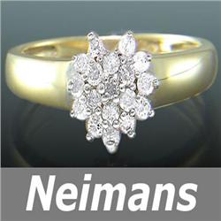 Certified .50 ct Black & White VS Diamond Ring 14K Gold