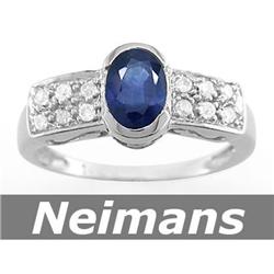 Antique 3.25 ct Orange Sapphire & Diamond Ring 14K Gold