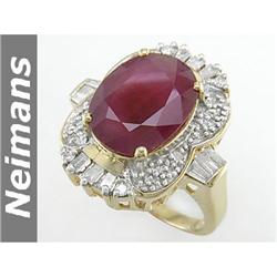Antique 3.00 ct Gem Tourmaline & Sapphire Ring 14K Gold