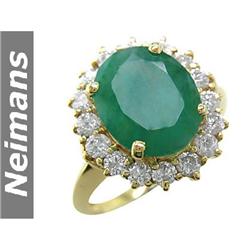 USGL Certified 16.75 ct Green Amethyst Pendant 14K Gold