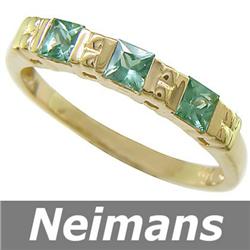 USGL Certified 1.50 ct Blue Zircon & Diamond Ring 14kt